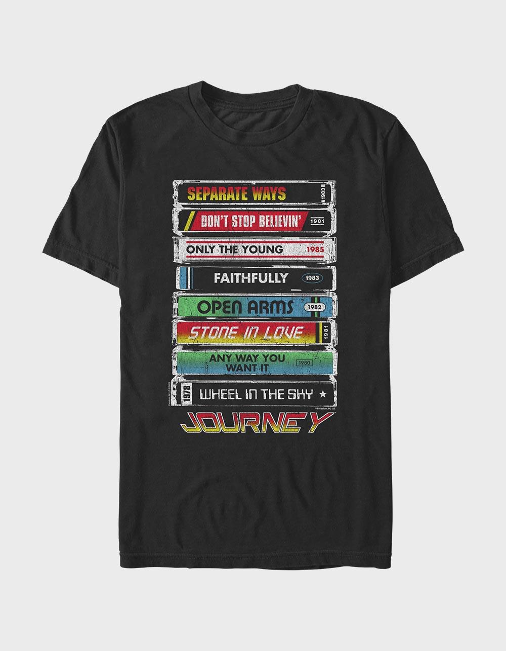 JOURNEY Tape Deck Hits Unisex Tee - BLACK