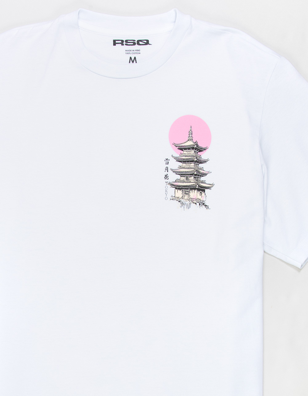 RSQ Mens Tokyo Embroidered Tee - WHITE