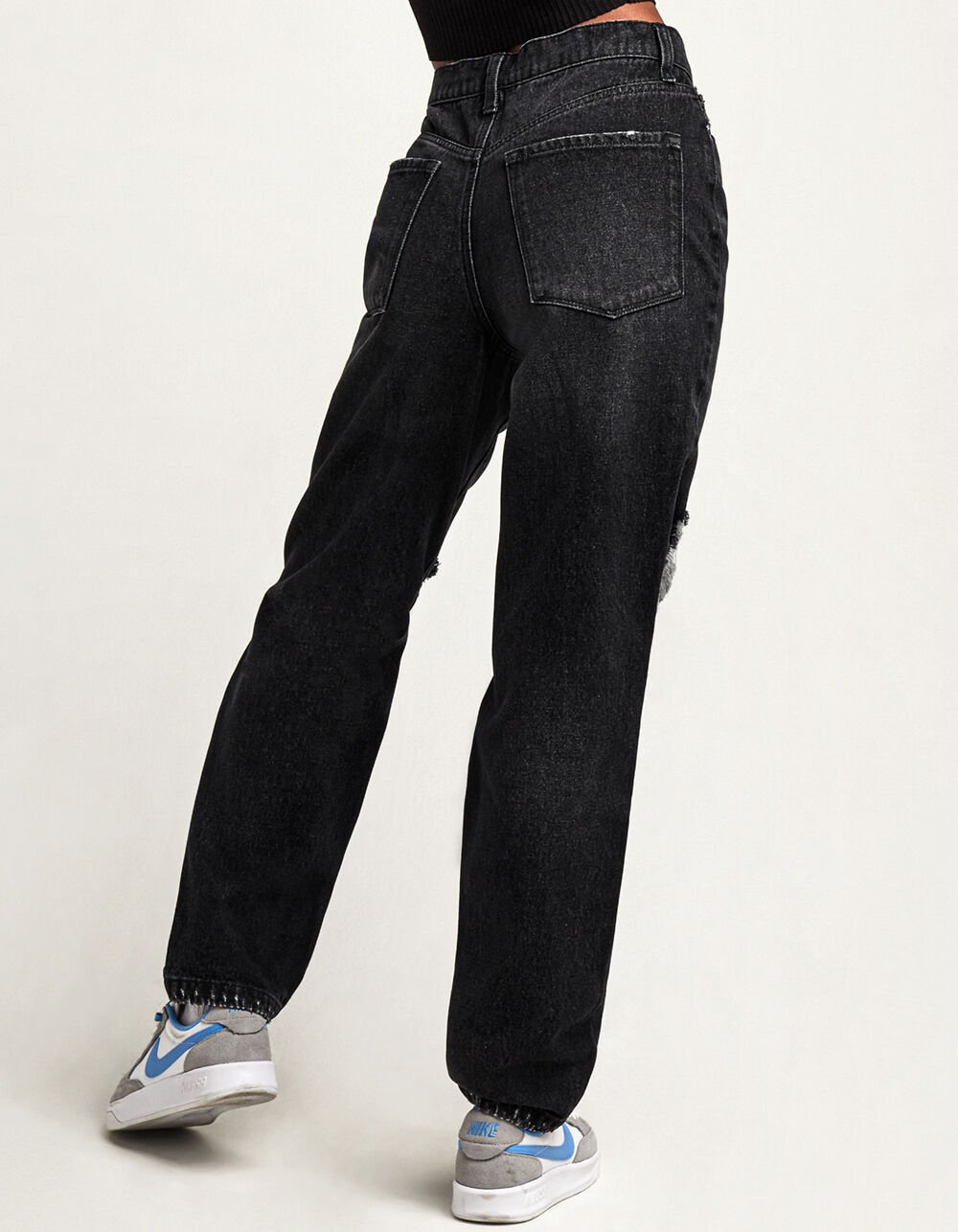 RSQ Destroyed 90s Womens WASH BLACK Jeans