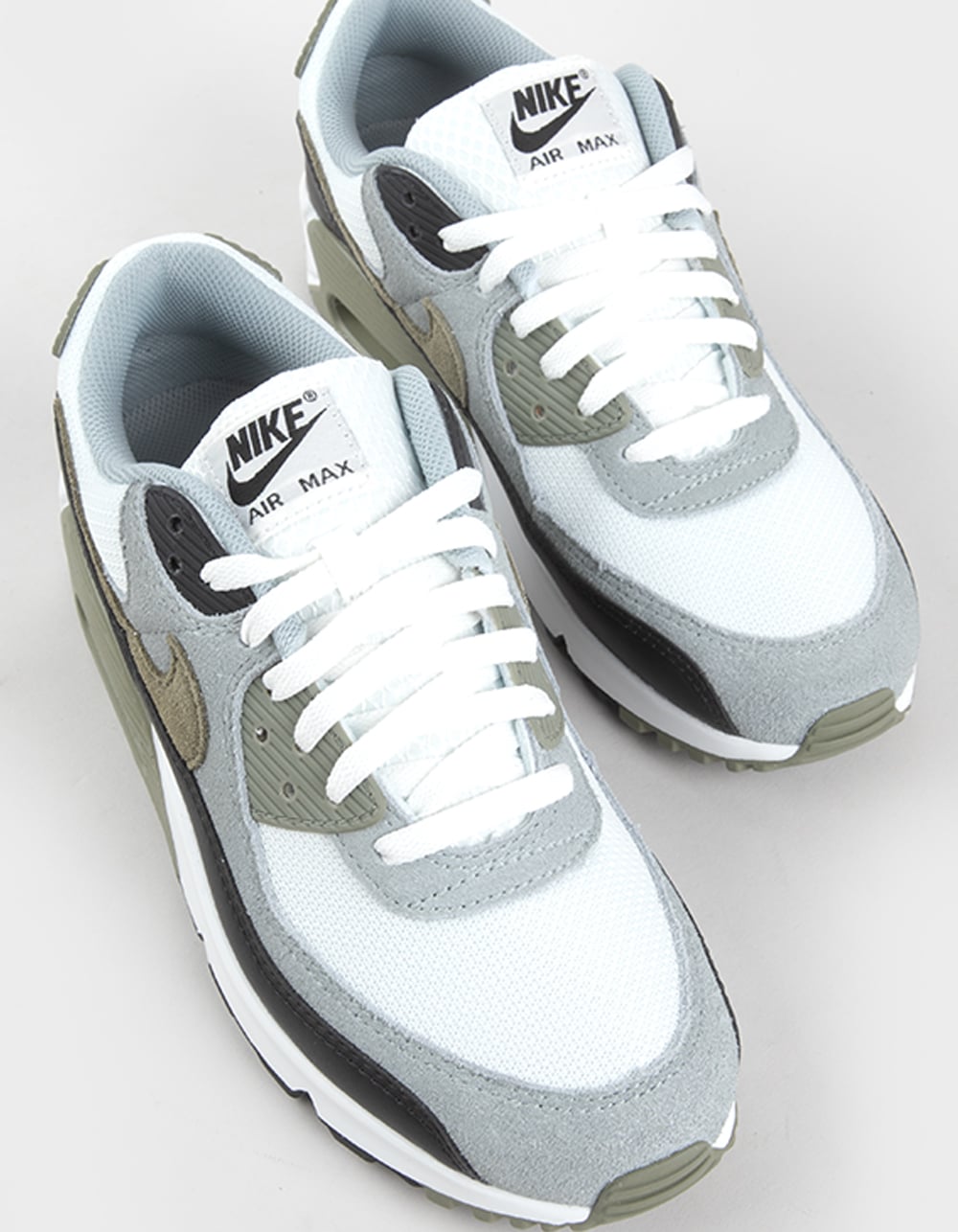 NIKE Air Max 90 Mens Shoes - WHITE/OLIVE