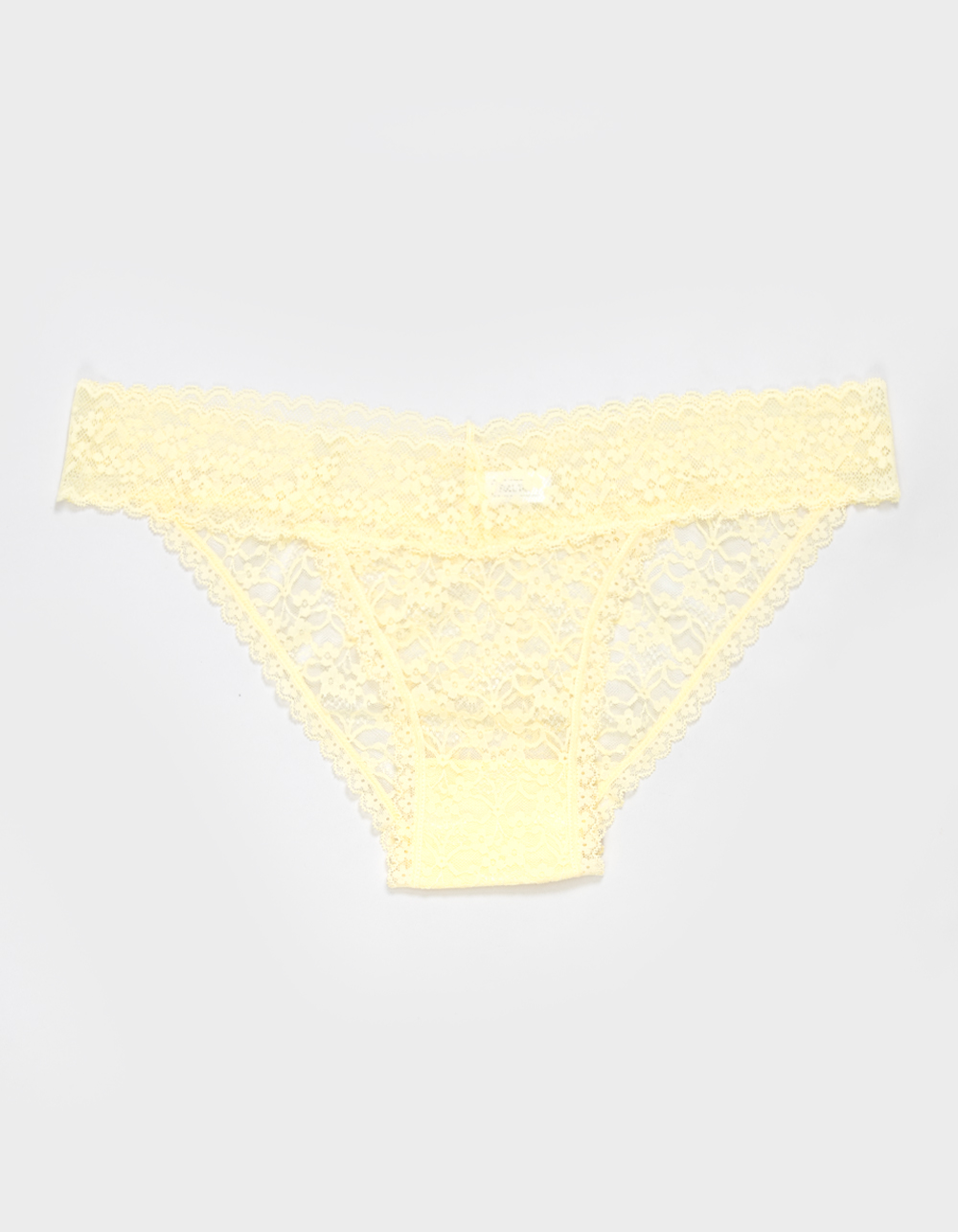 FULL TILT Allover Lace Cheeky Panties - YELLOW