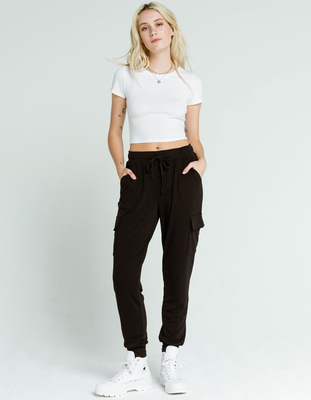 SKY AND SPARROW Cargo Womens Black 