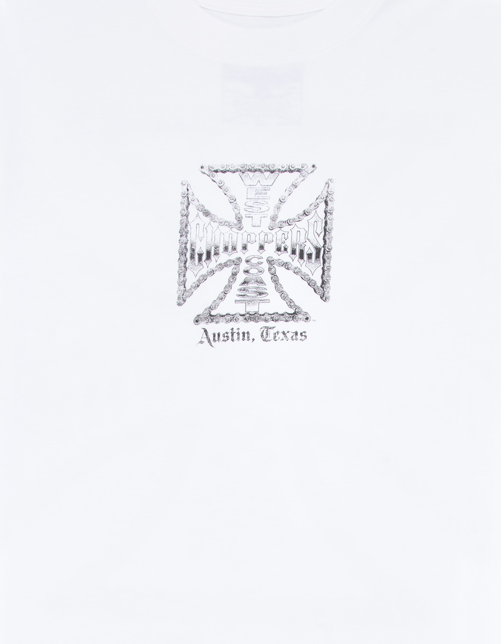 WEST COAST CHOPPERS Broken Spoke Mens Boxy Tee - WHITE