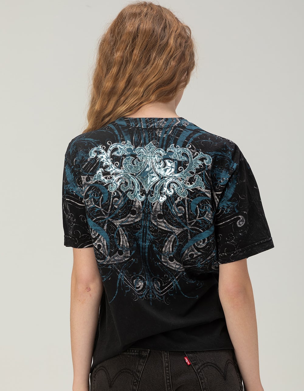 AFFLICTION Artifact Womens Tee - BLACK