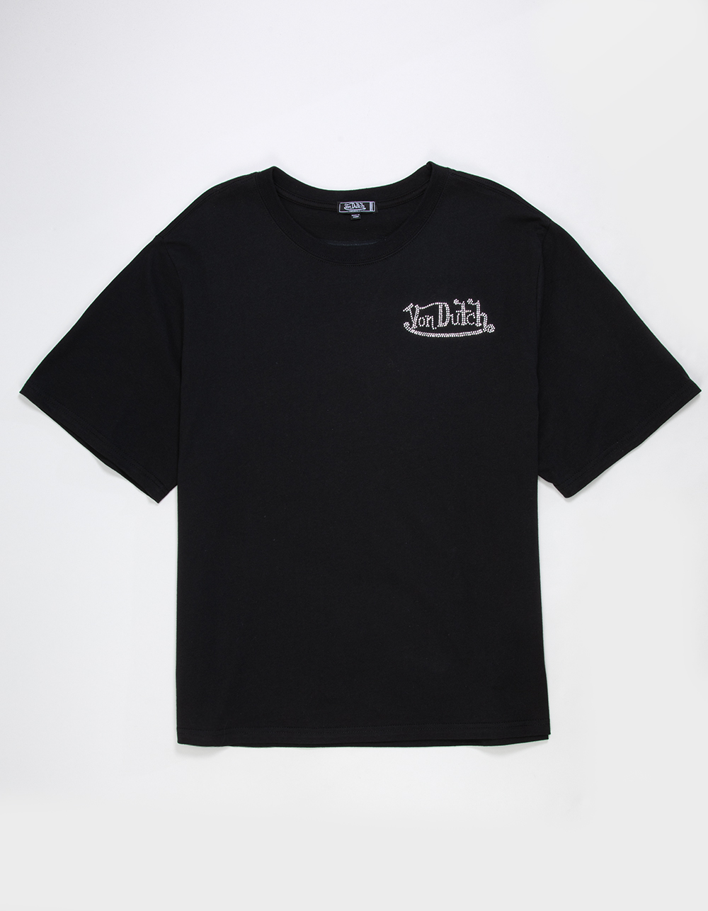 VON DUTCH Cross Mens Boxy Tee - WASHED BLACK