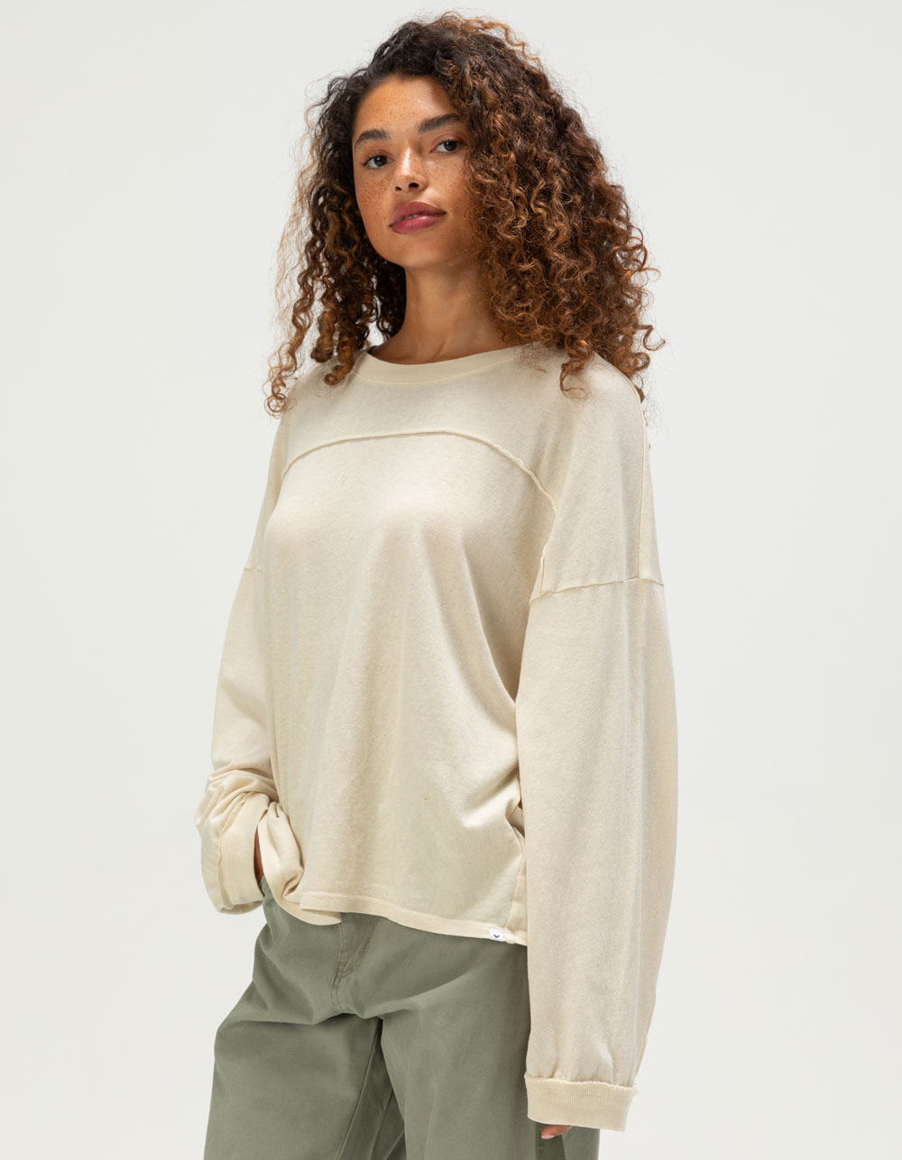 ROXY On My Mind Womens Long Sleeve Top - CREAM