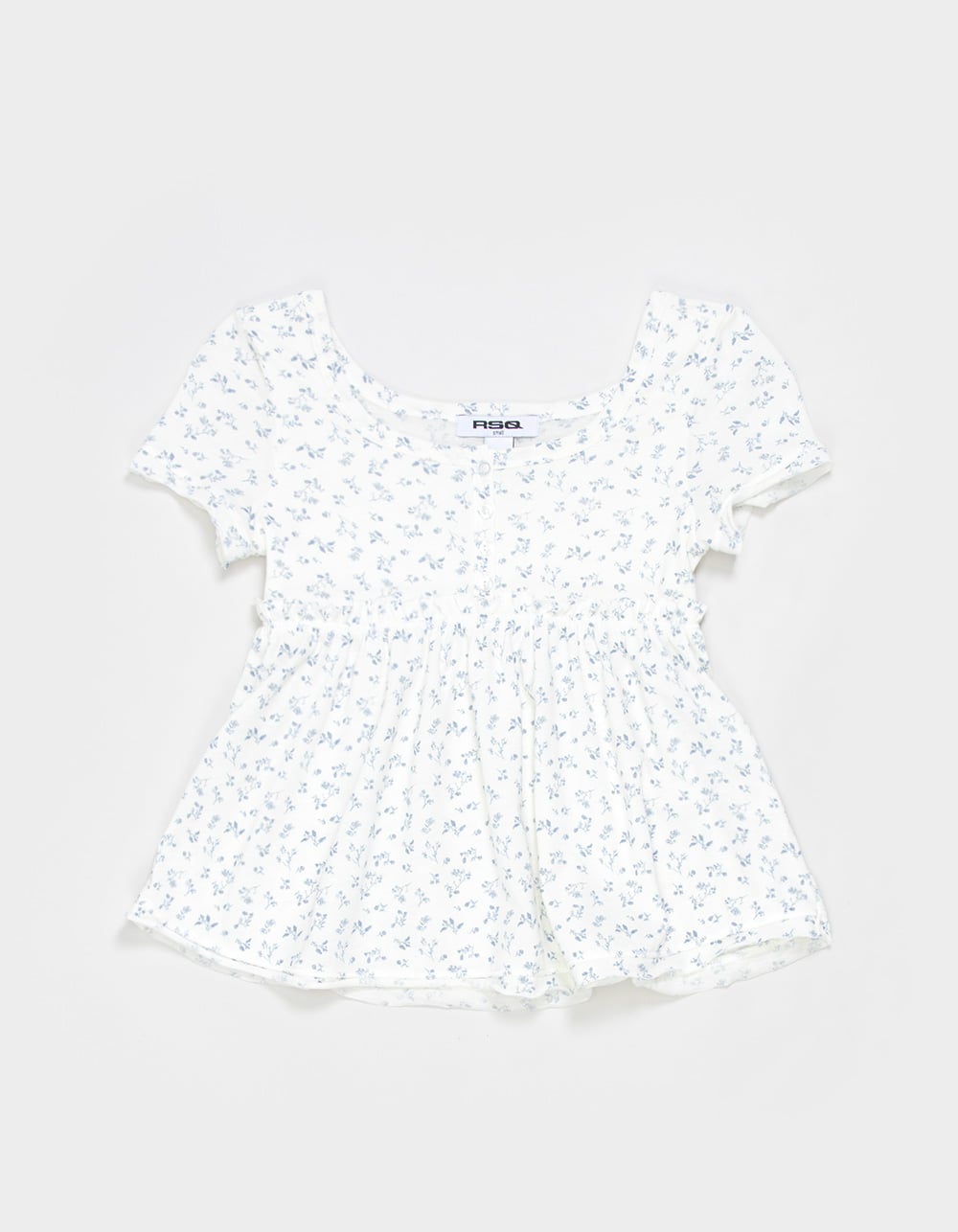 RSQ Girls Floral Babydoll Top - Cream Combo