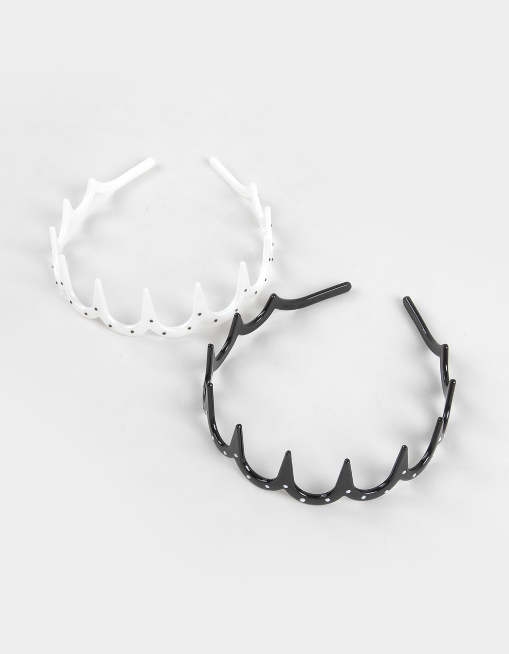FULL TILT 2 Pack Wide Tooth Polka Dot Headbands - MULTI