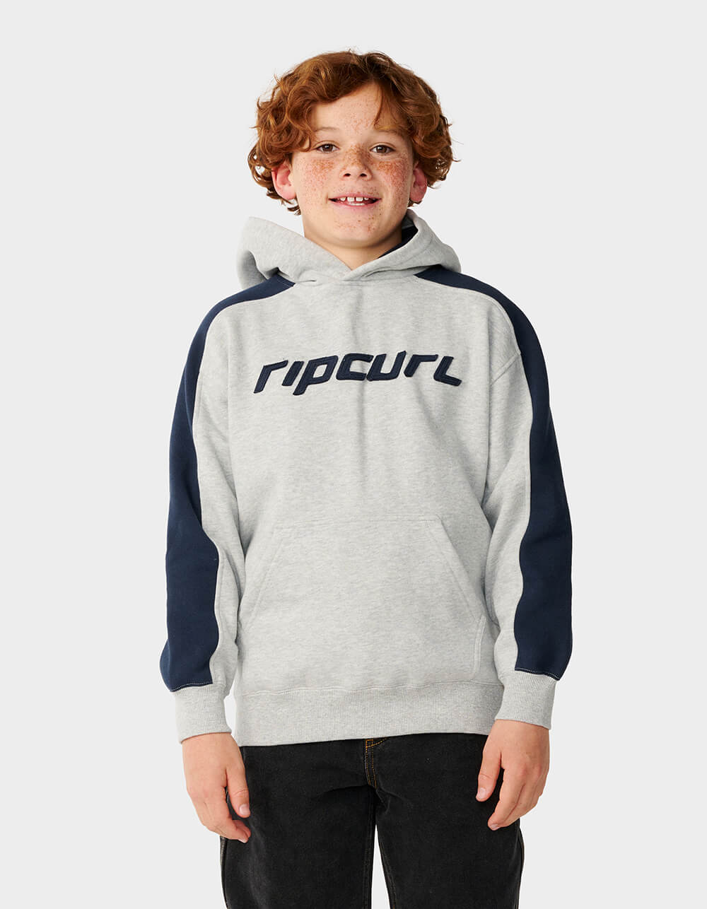RIP CURL Archive Panel Boys Hoodie - GRAY