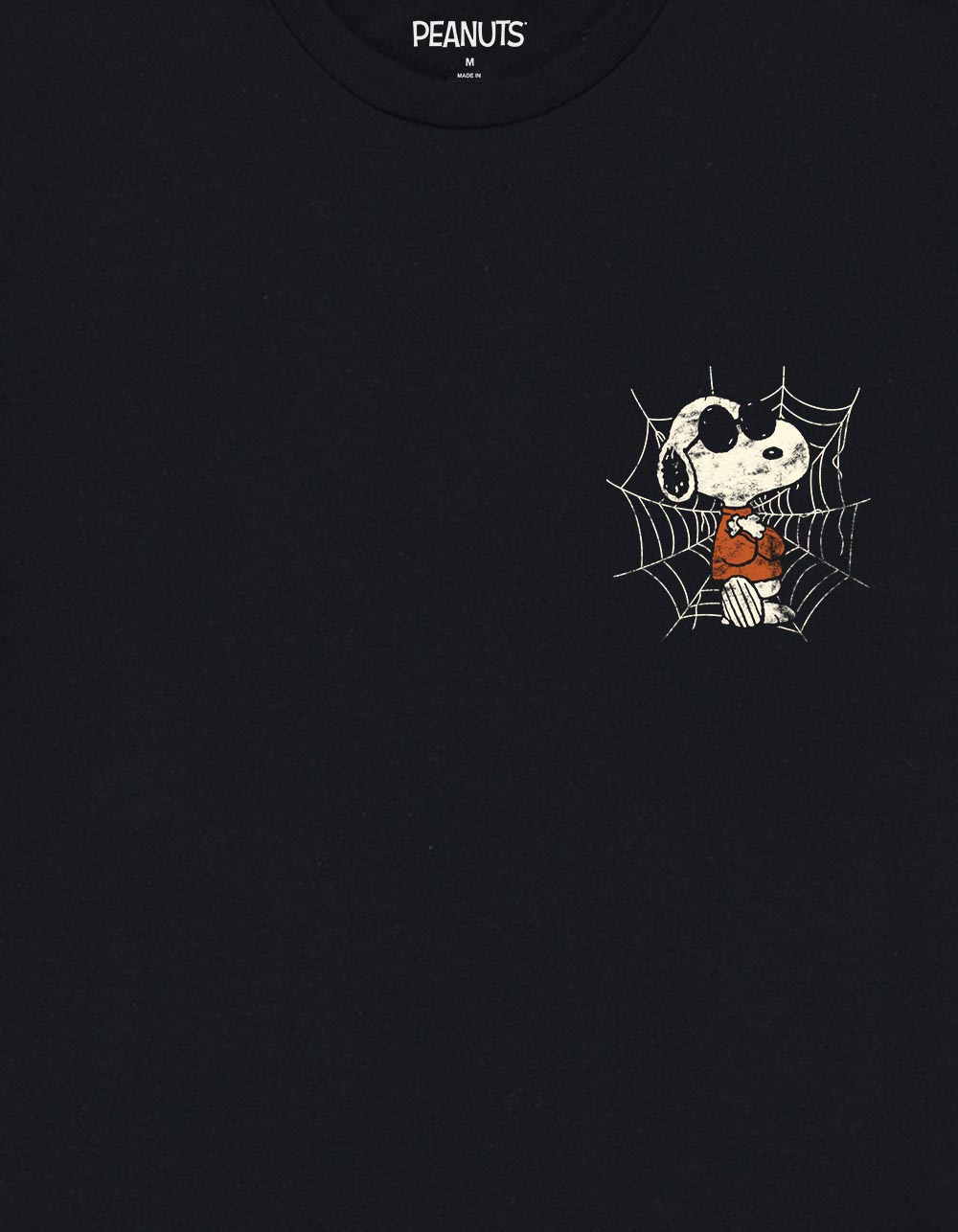 PEANUTS Joe Cool Web Unisex Tee - BLACK