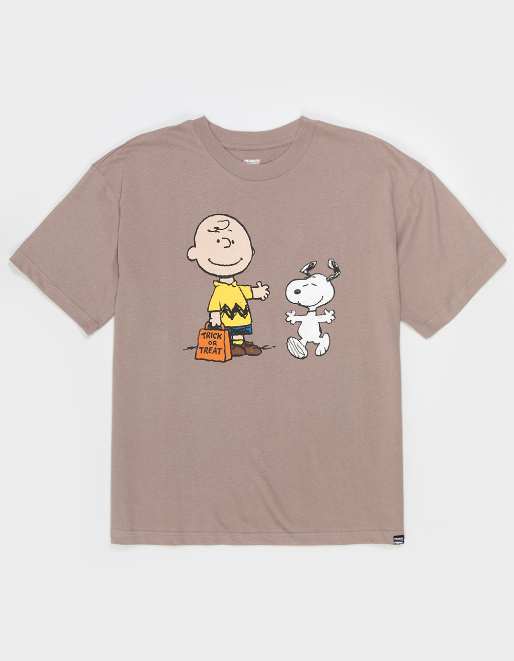 RSQ x Peanuts Trick Or Treat Mens Oversized Tee - TAUPE
