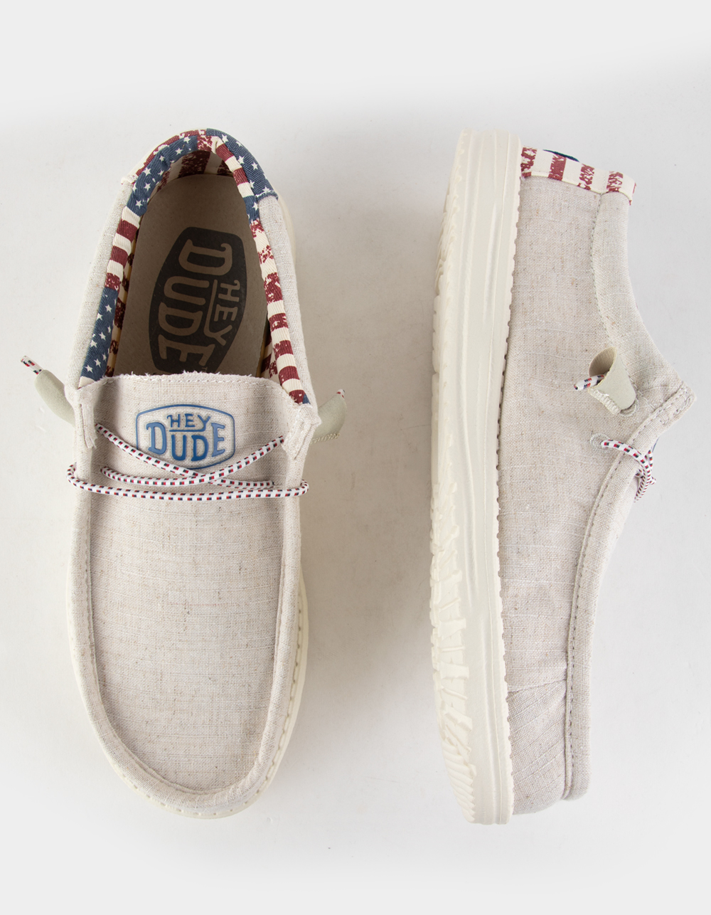 HEY DUDE Wally Patriotic Mens Shoes - OFF WHITE | Tillys