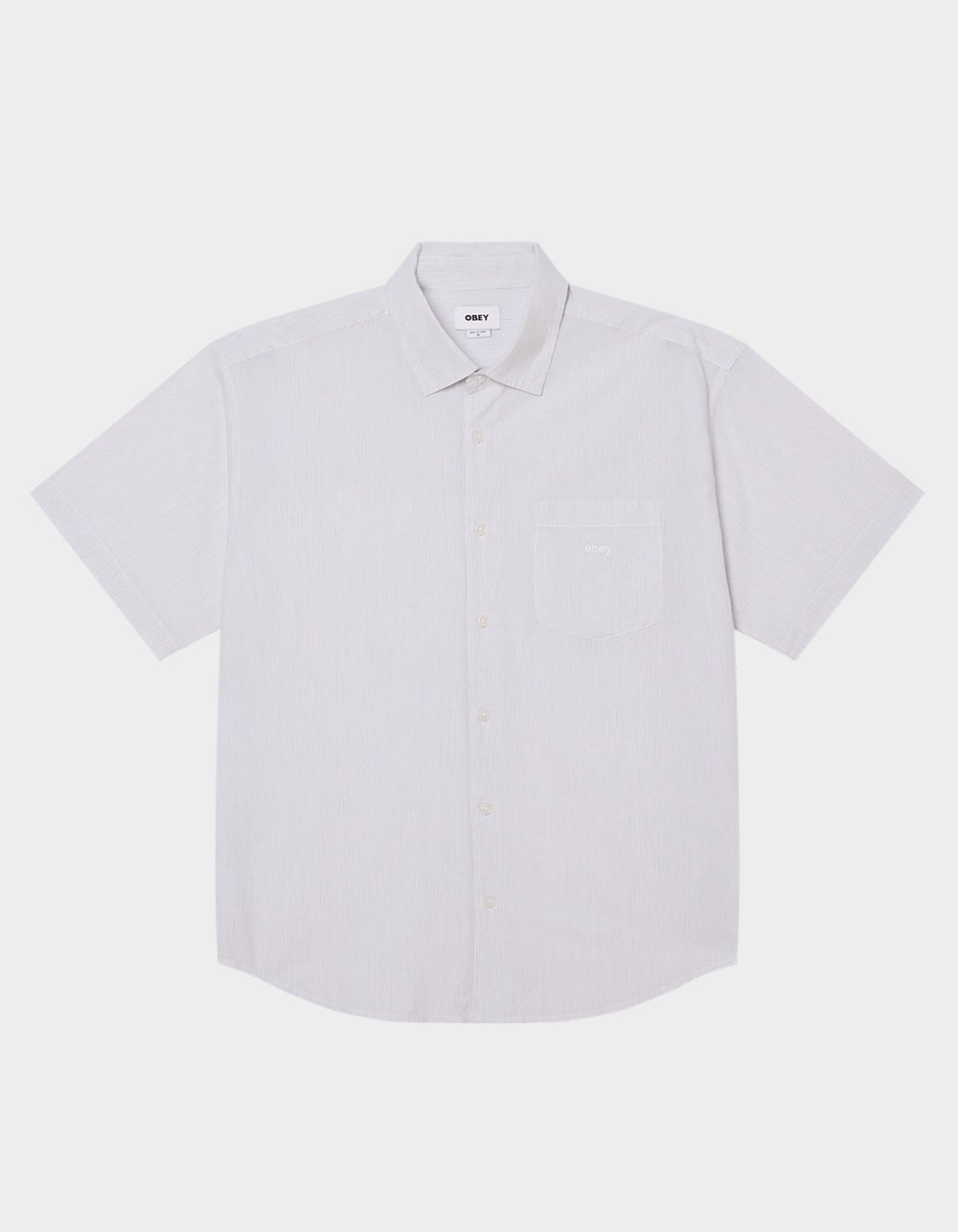 OBEY Bigwig Jami Mens Button Up Shirt - WHITE COMBO