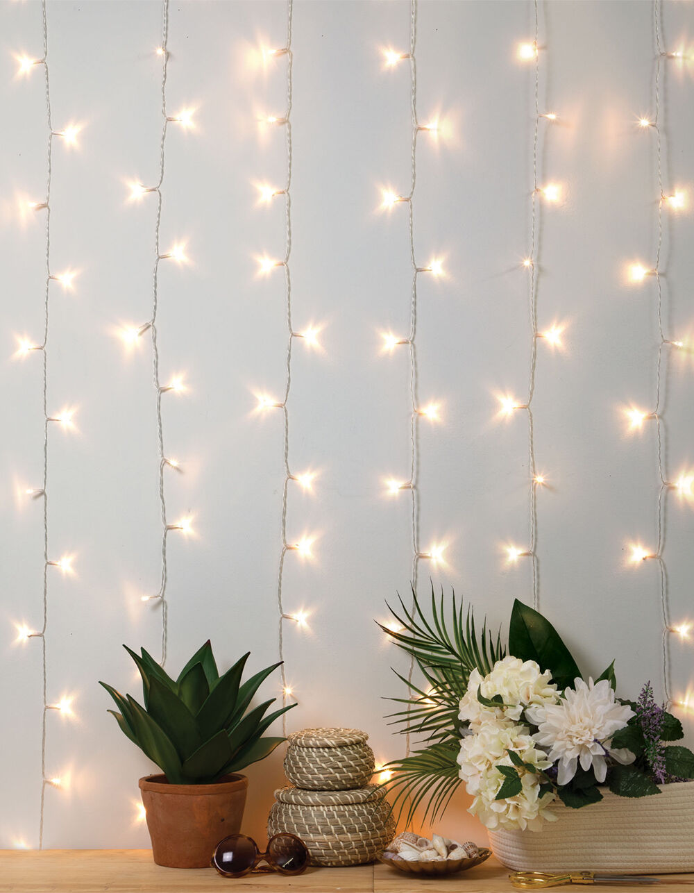 MERKURY INNOVATIONS LED Warm White Curtain Lights WHITE Tillys