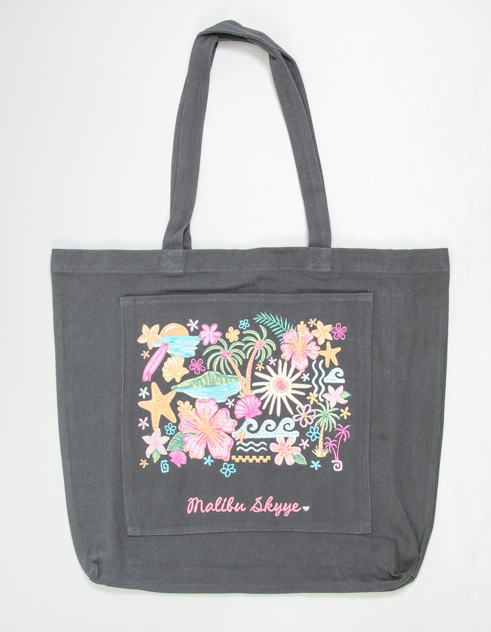 MALIBU SKYYE Tropical Paradise Tote Bag - WASHED BLACK