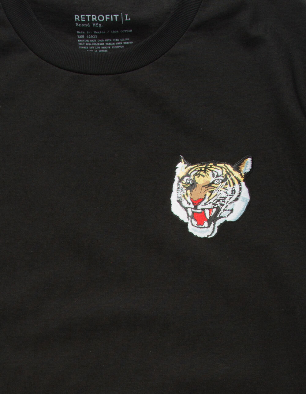 RETROFIT Tiger Patch Mens T-Shirt - BLACK | Tillys