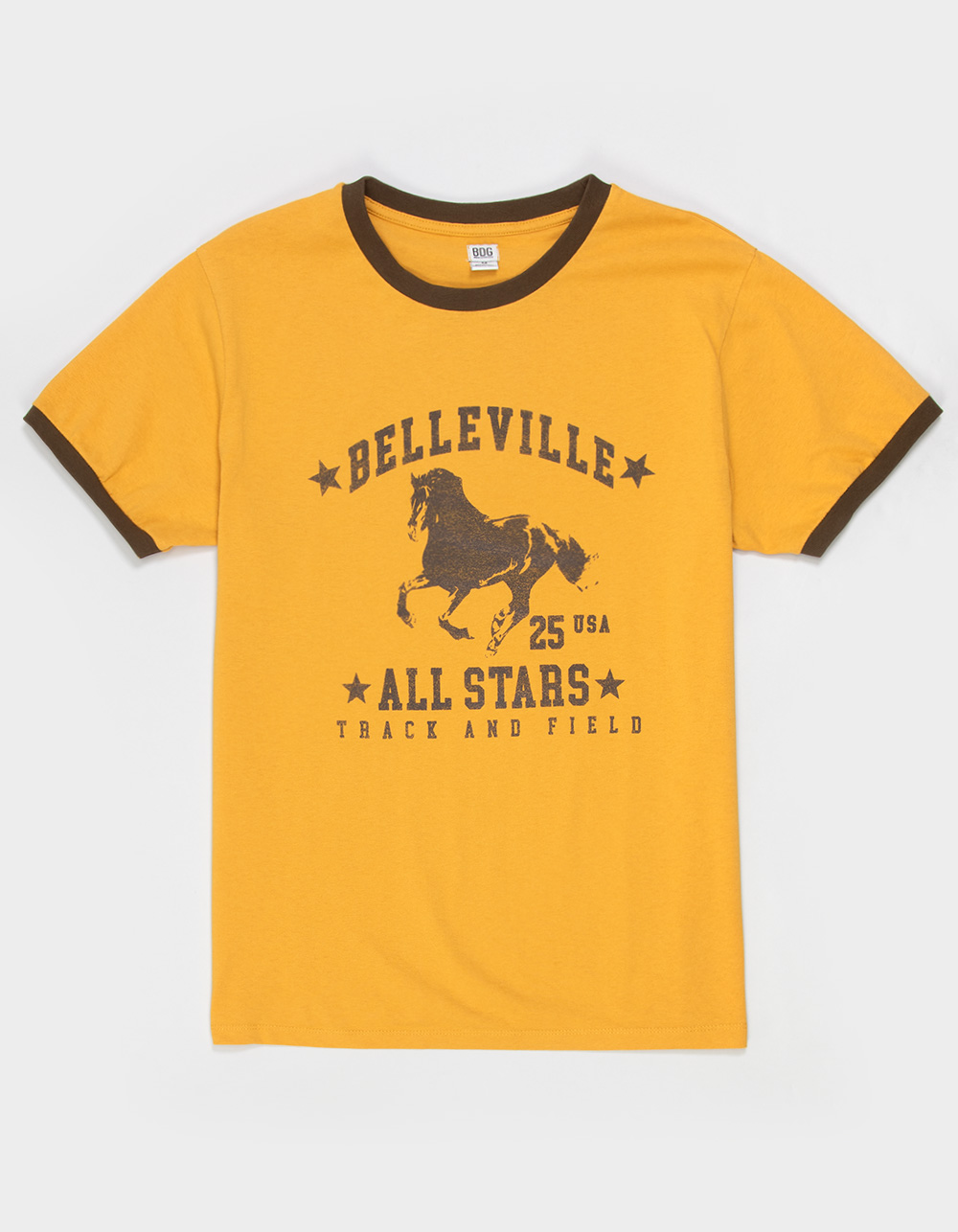 BDG Urban Outfitters Belleville Mens Tee - YELLOW