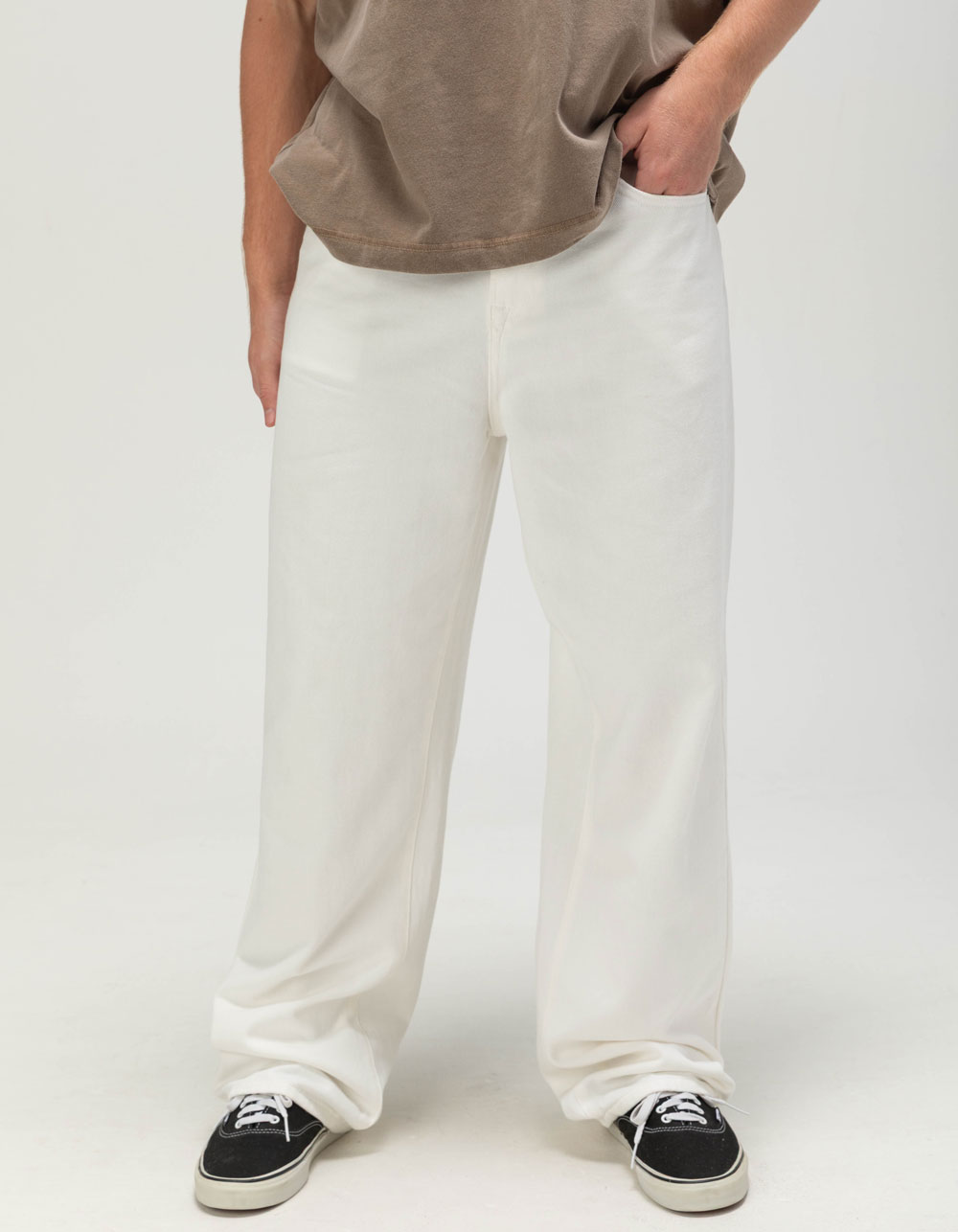 RSQ Mens Baggy Jeans - WHITE