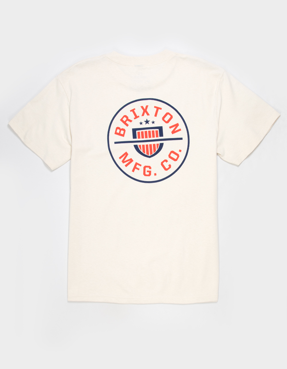 BRIXTON Crest Star Mens Tee - CREAM