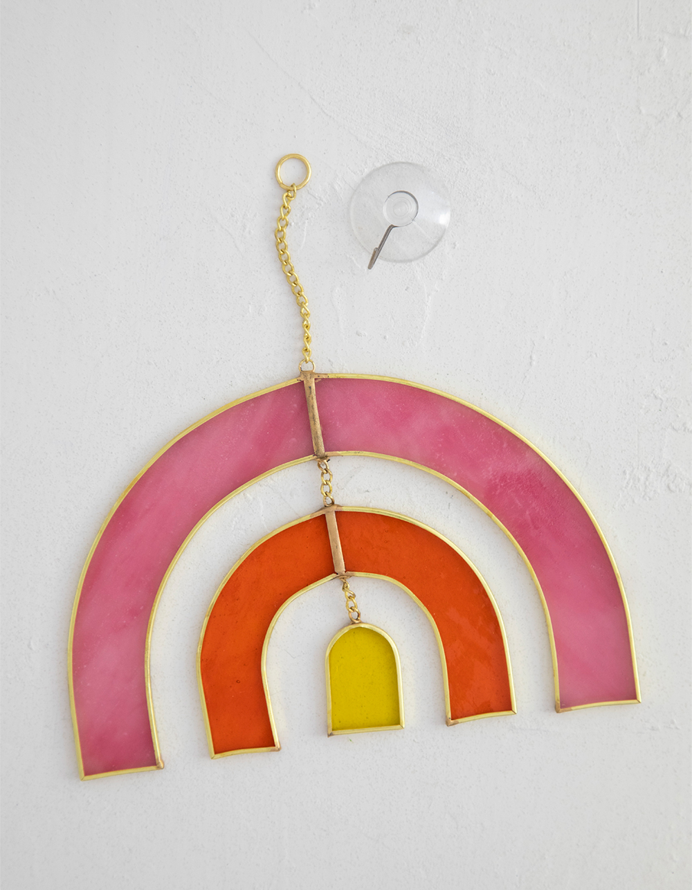 NATURAL LIFE Stained Glass Window Hanging Rainbow MULTI Tillys