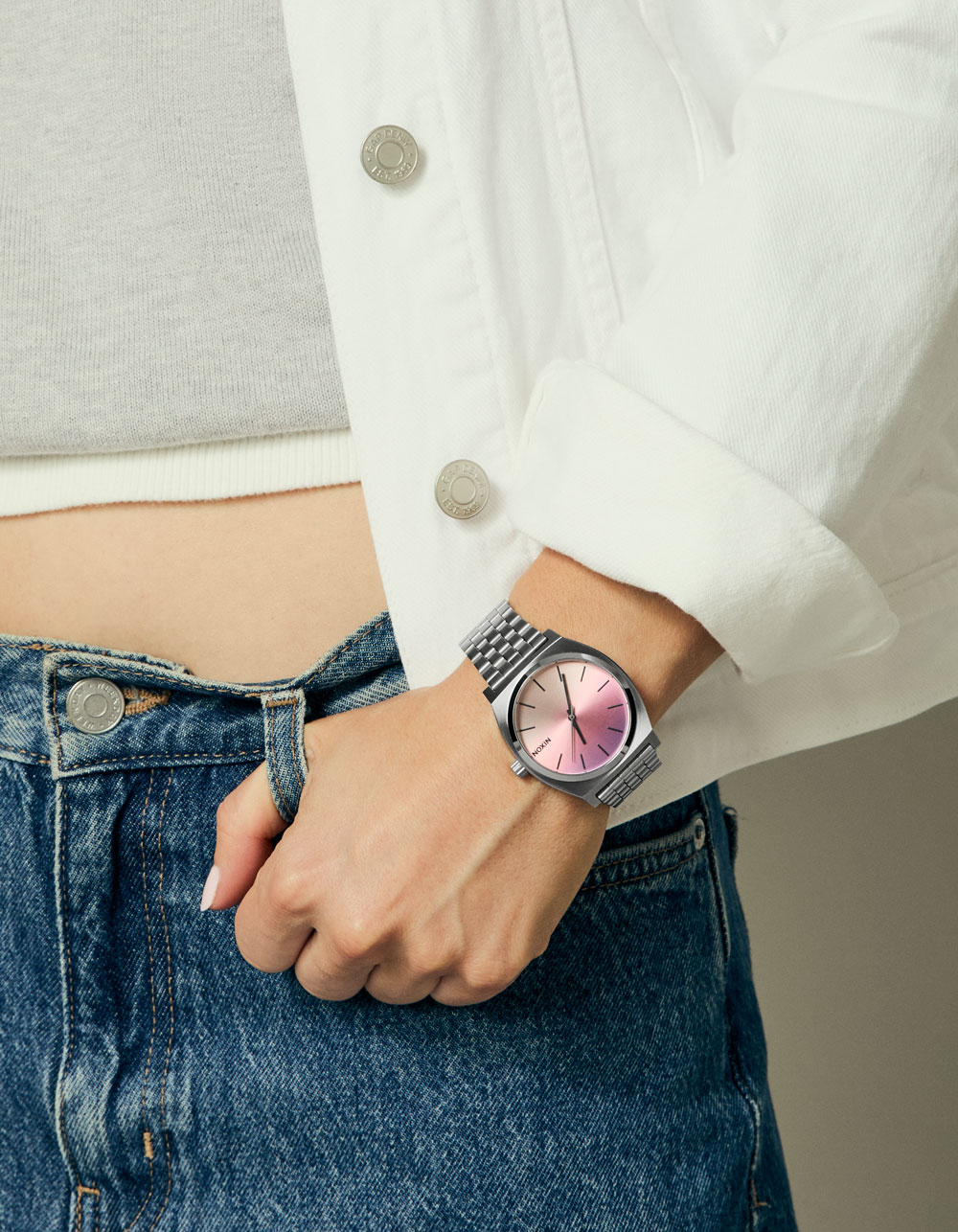 NIXON Time Teller Watch - SILVER