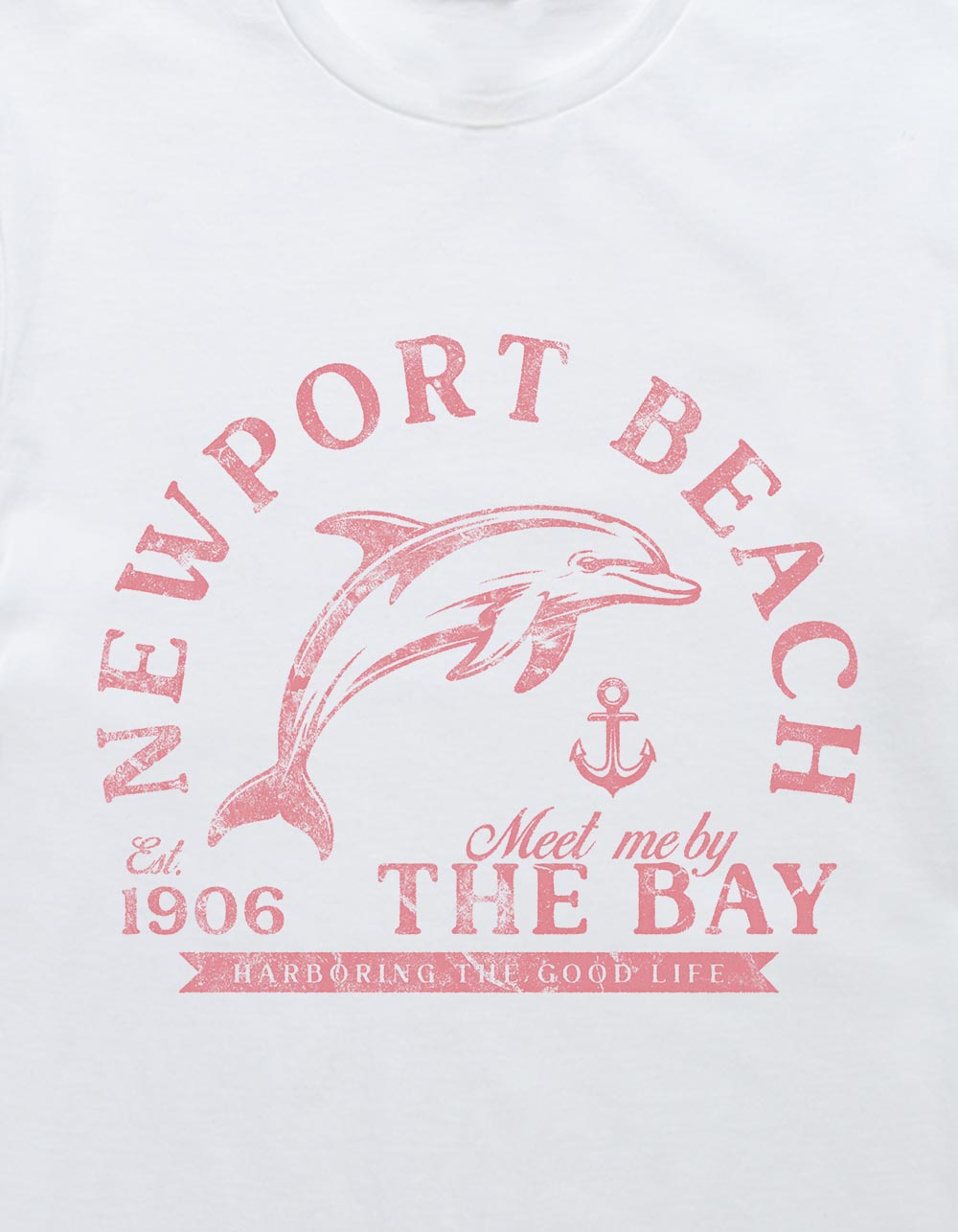 NEWPORT BEACH The Bay Unisex Tee - WHITE