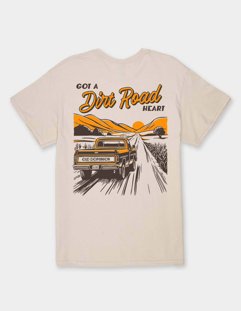 OLD DOMINION Dirt Road Heart Unisex Tee - SAND