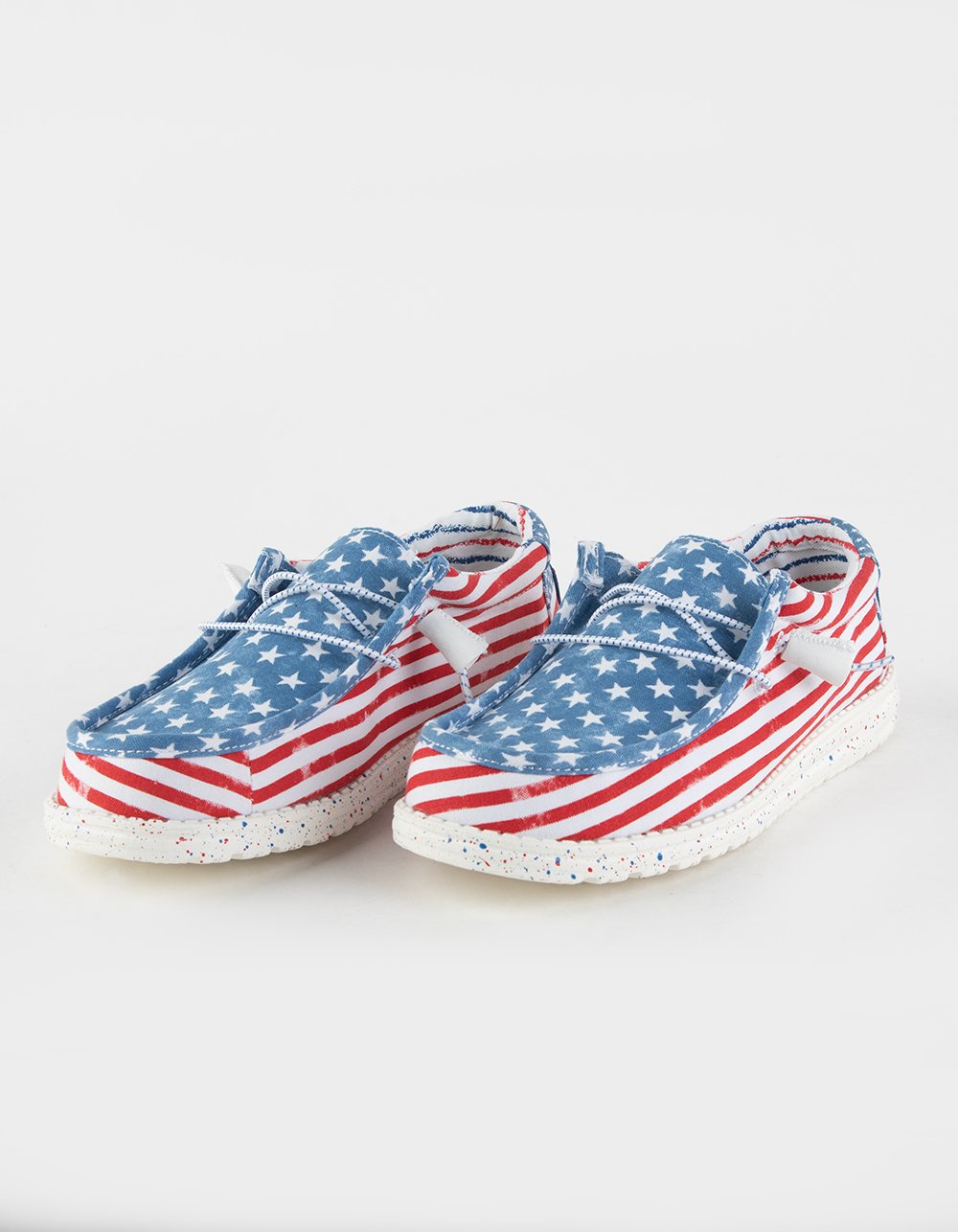 HEY DUDE Wally Patriotic Mens Shoes - RED COMBO