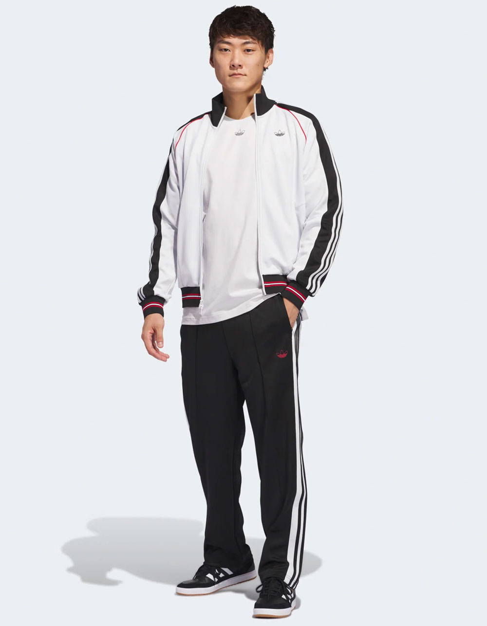 ADIDAS Tyshawn Mens Track Jacket - WHT/BLK