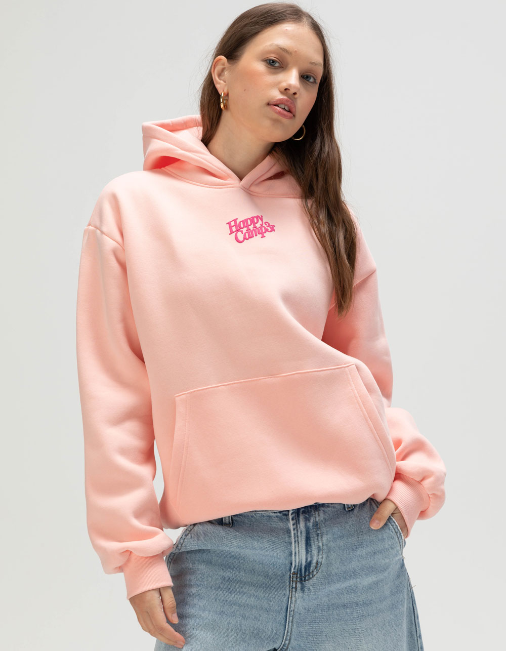 HAPPY CAMP3R Puff Series Womens Hoodie - PINK