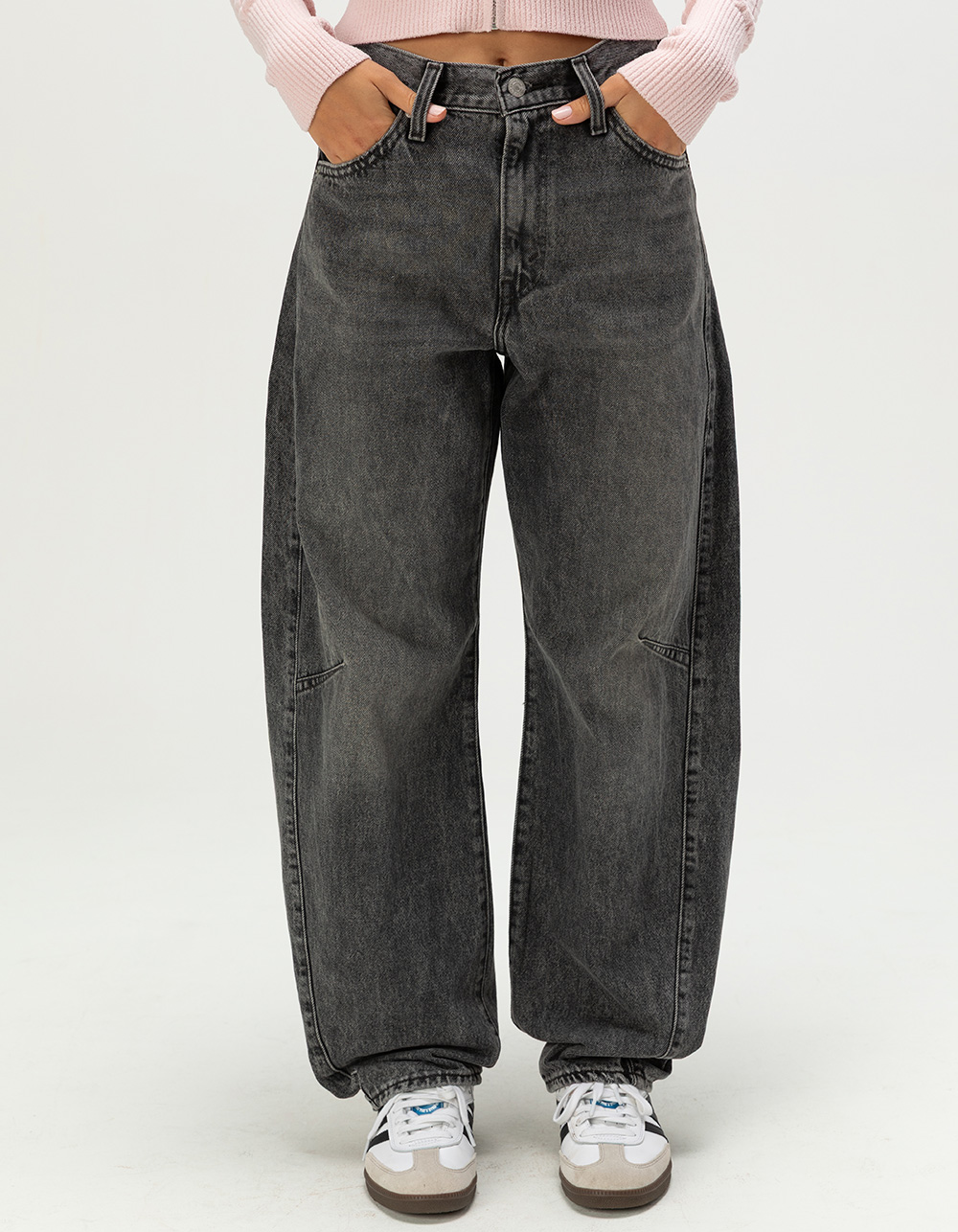 LEVI'S Cinch Barrel Womens Jeans - Past Lives WASHED BLACK