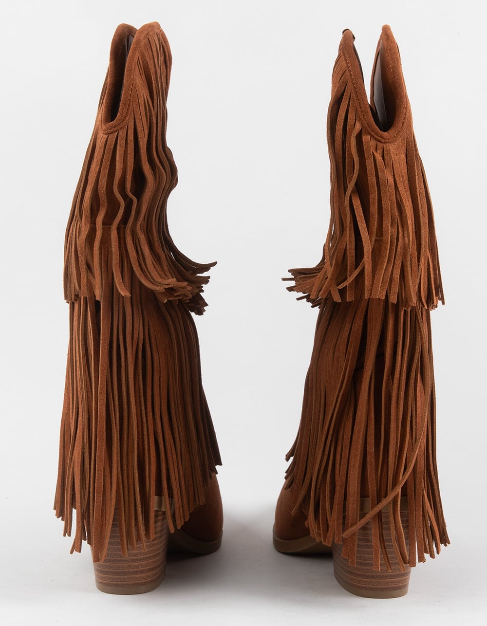 BAMBOO Mindful Womens Fringe Boots - COGNAC