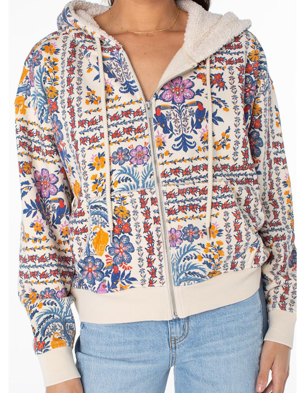ROXY Savannah Womens Hoodie - Cream/Multi