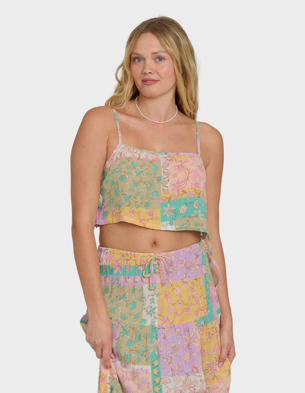 BILLABONG Just A Girl Womens Crop Tank Top - MULTI