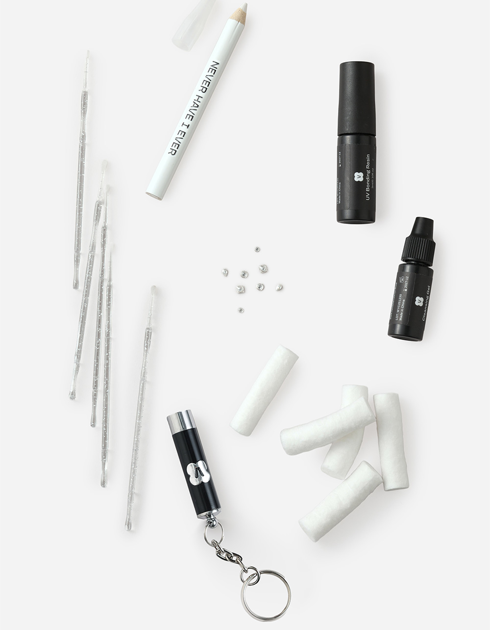 NEVER HAVE I EVER DIY Classic Diamond Tooth Gem Kit - SILVER