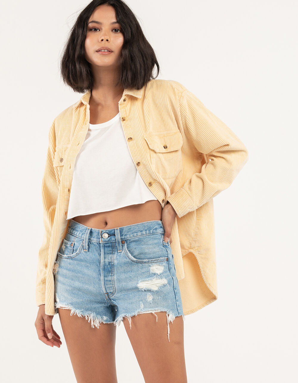 LEVI'S 501 High Rise Womens Denim Shorts Oxnard Athens LT BLAST