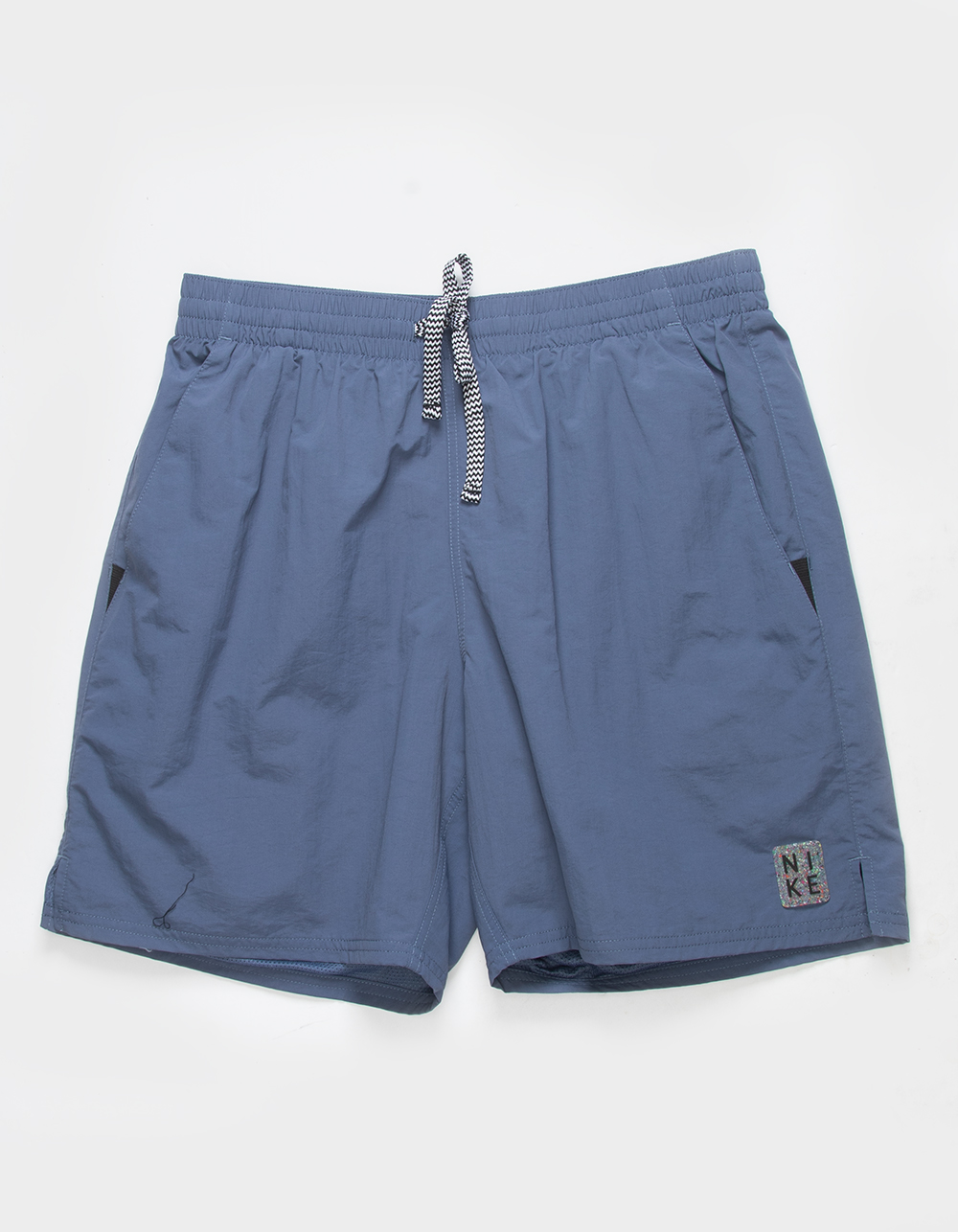 NIKE Icon Solid Mens Volley Swim Trunks - BLUE/GRAY | Tillys