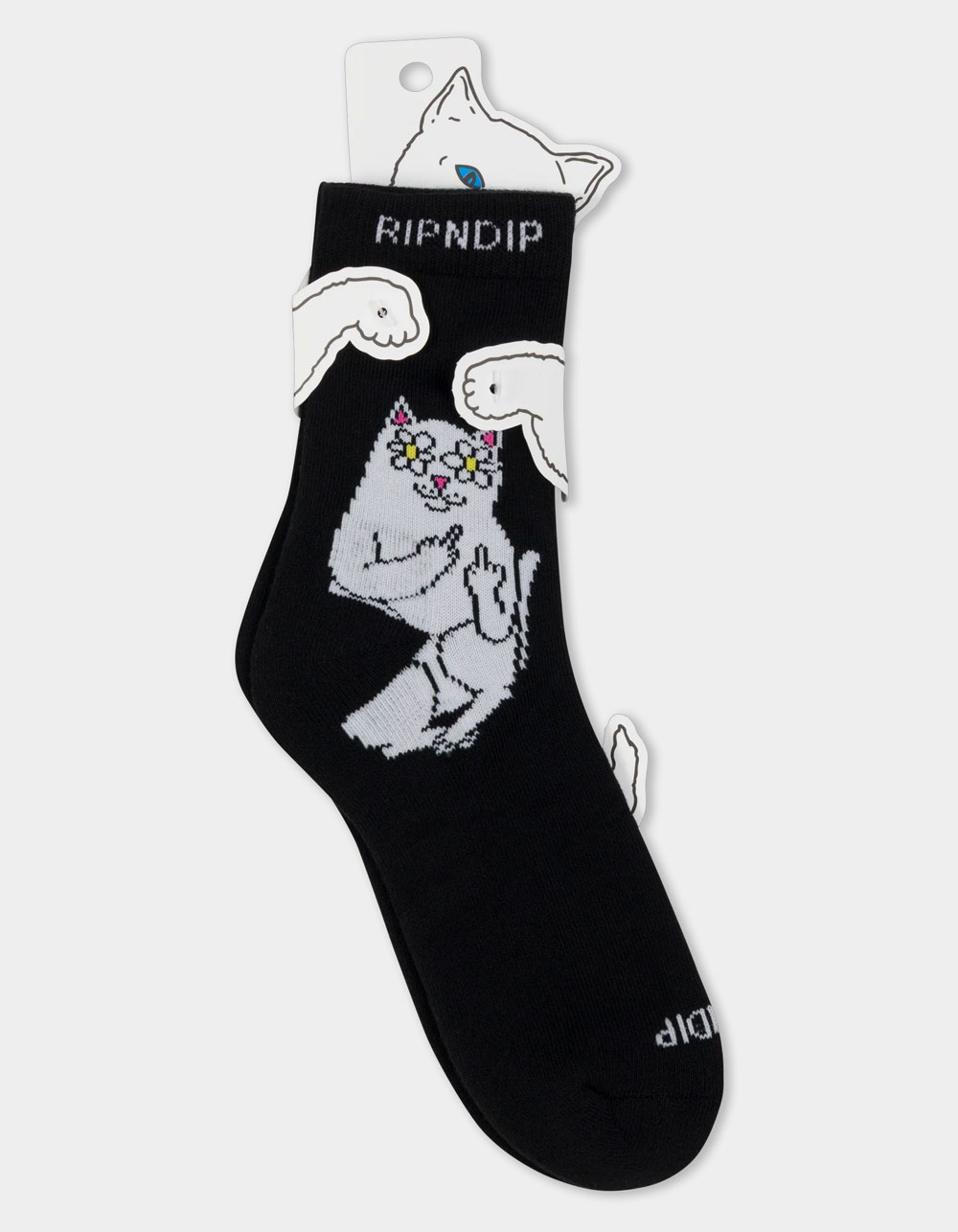 RIP N DIP Lord Blossom Mid Mens Socks - BLACK COMBO