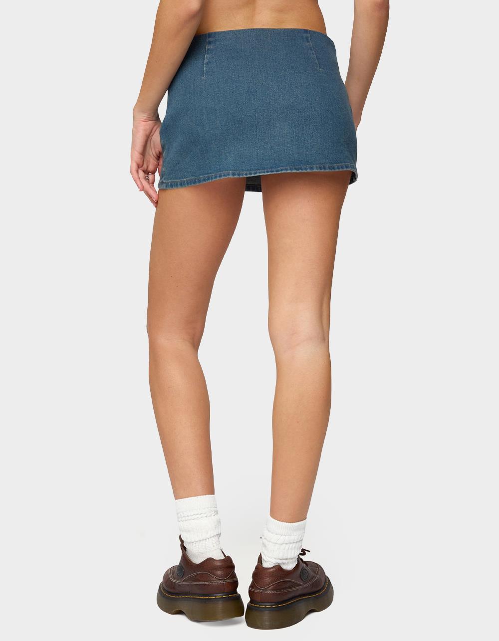 EDIKTED Monrow Micro Skort - LIGHT BLUE