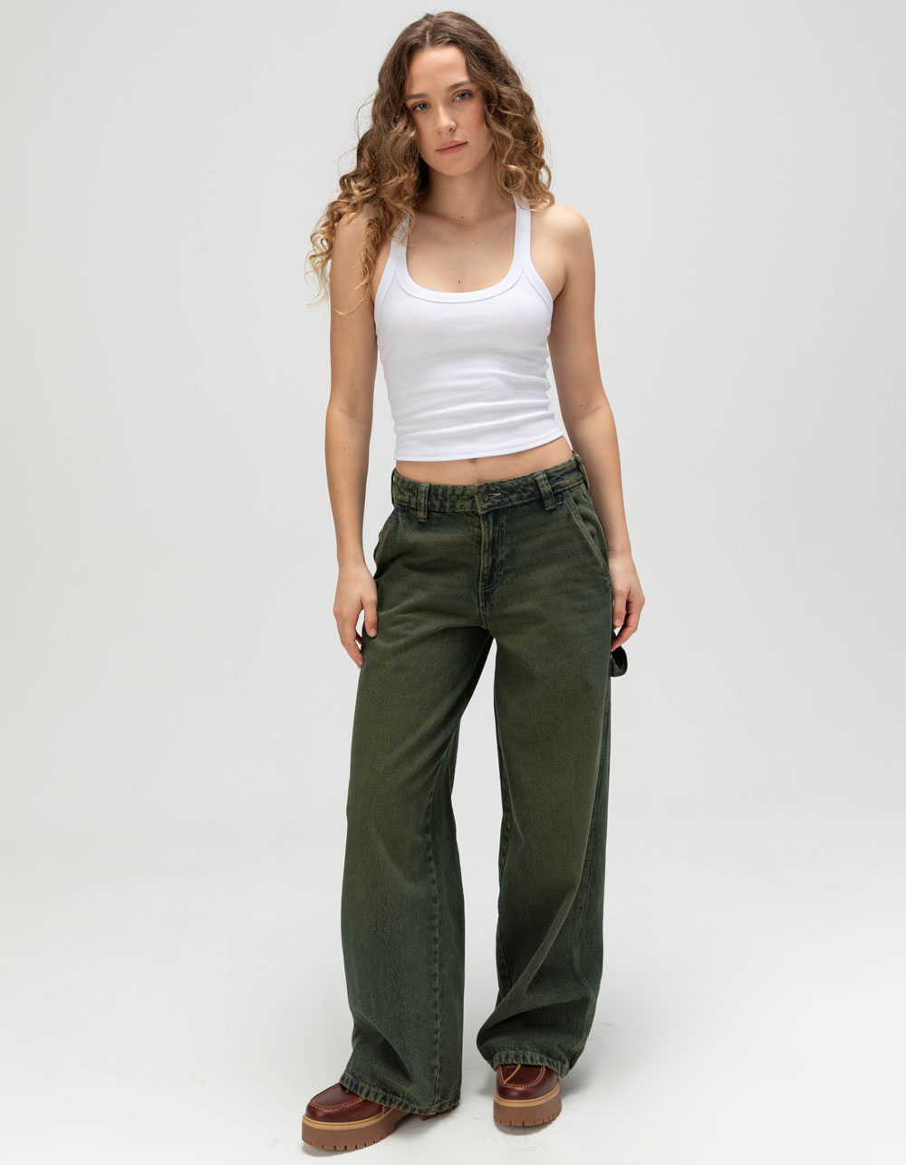 TILLYS Basic Rib Womens Tank Top - WHITE