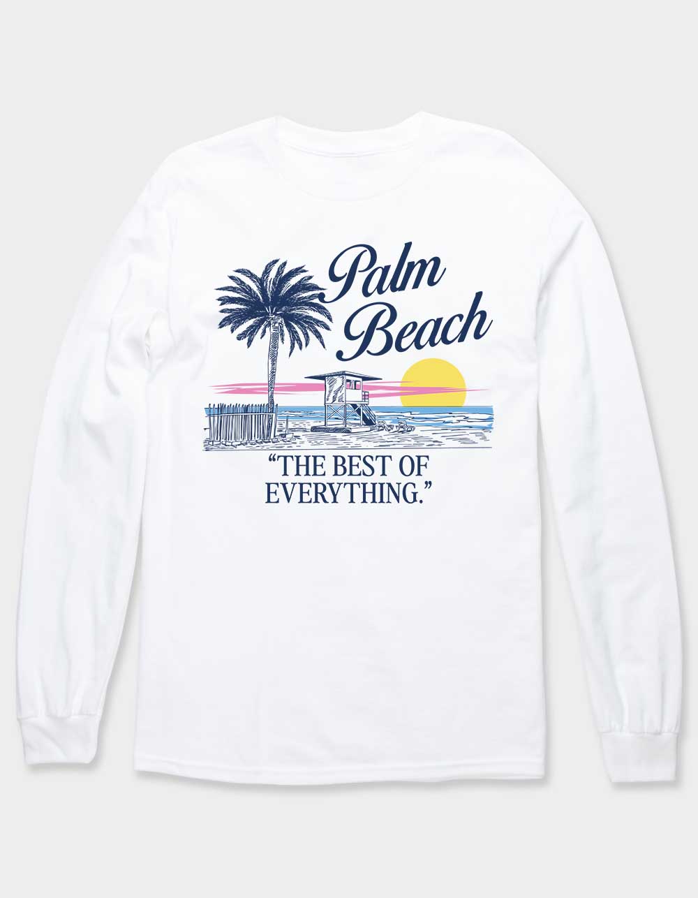 PALM BEACH The Best Unisex Long Sleeve Tee - WHITE