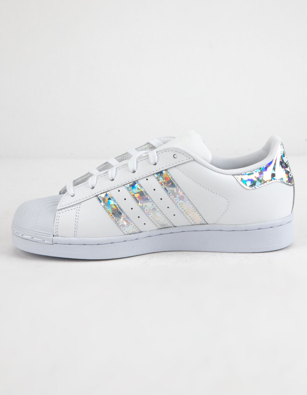 combustible estera kiwi ADIDAS Superstar Holographic Girls Shoes - WHITE/SILVER | Tillys