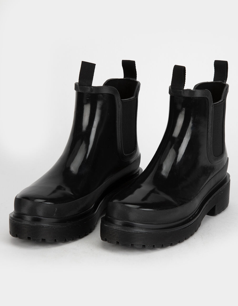 CHOOKA Damascus Heel Chelsea Womens Rain Boots - BLACK | Tillys