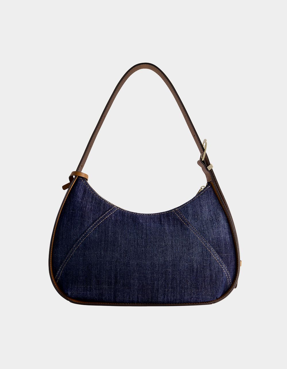 TRUE RELIGION Metal Horseshoe Denim Hobo Bag - DK DENIM