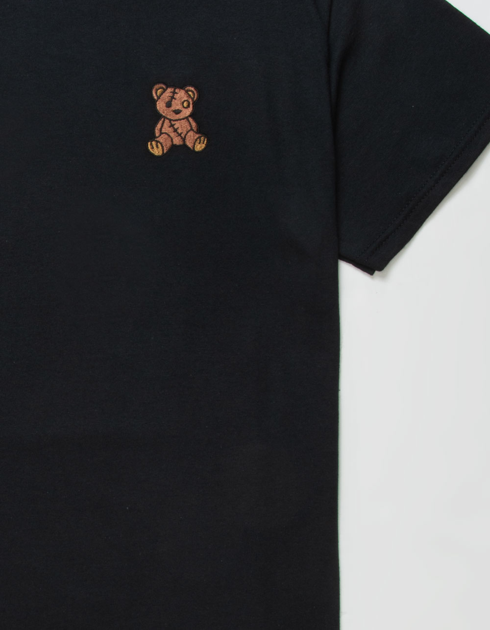 RIOT SOCIETY Teddy Bear Embroidered Mens Tee - BLACK
