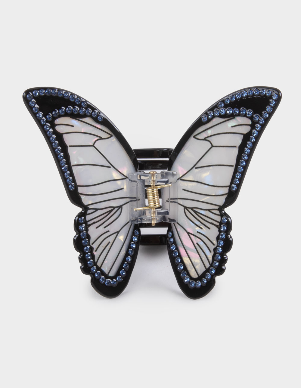 FULL TILT Iridescent Butterfly Rhinestone Claw Clip - MULTI