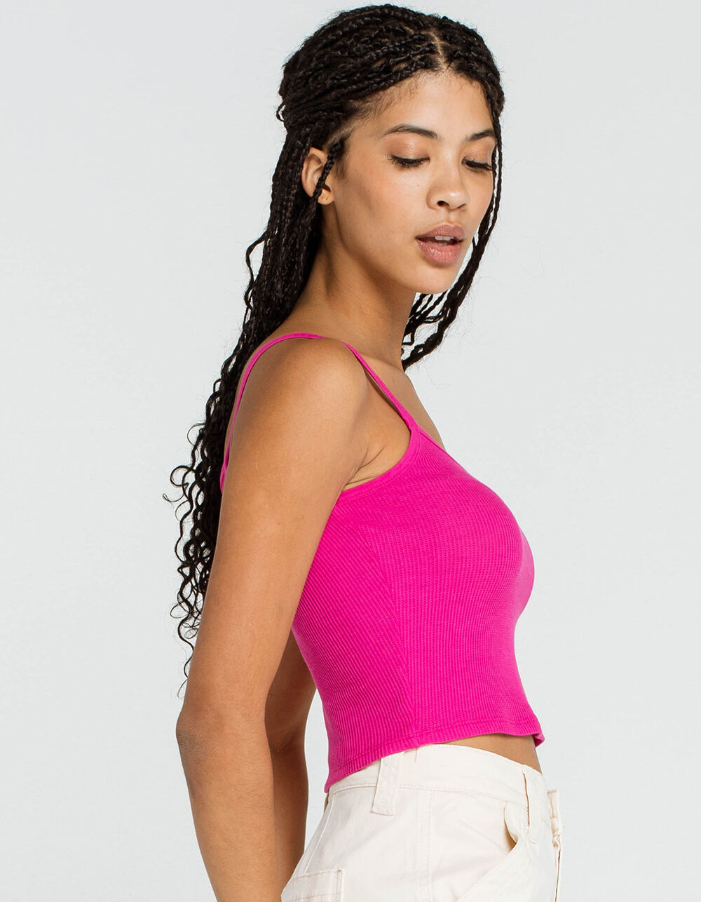 HEART & HIPS Basic Womens Berry Cropped Tank - BERRY | Tillys