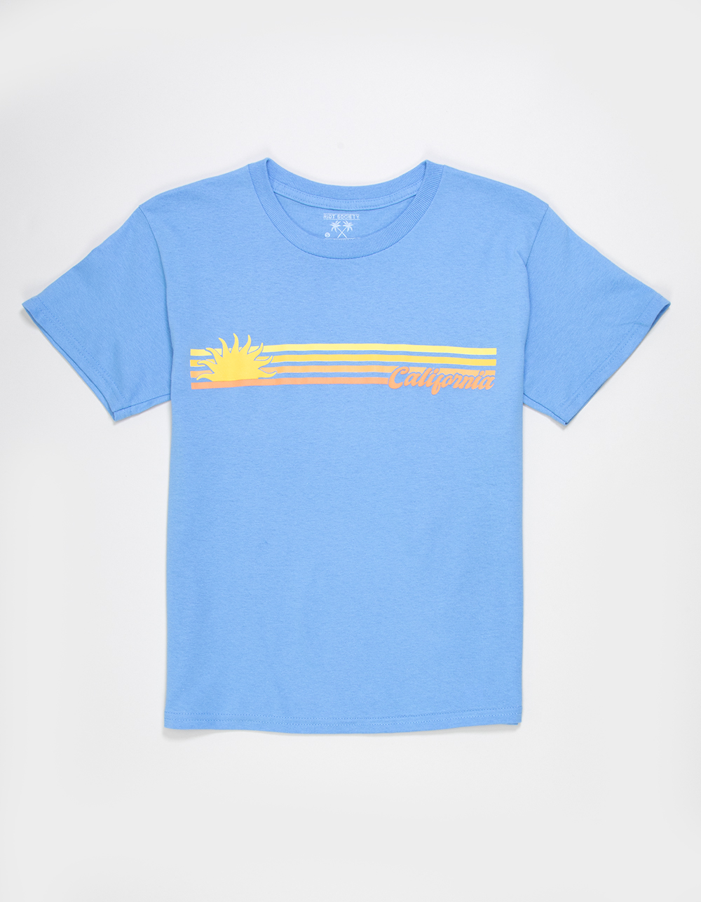 RIOT SOCIETY Cali Stripe Girls Tee - BLUE