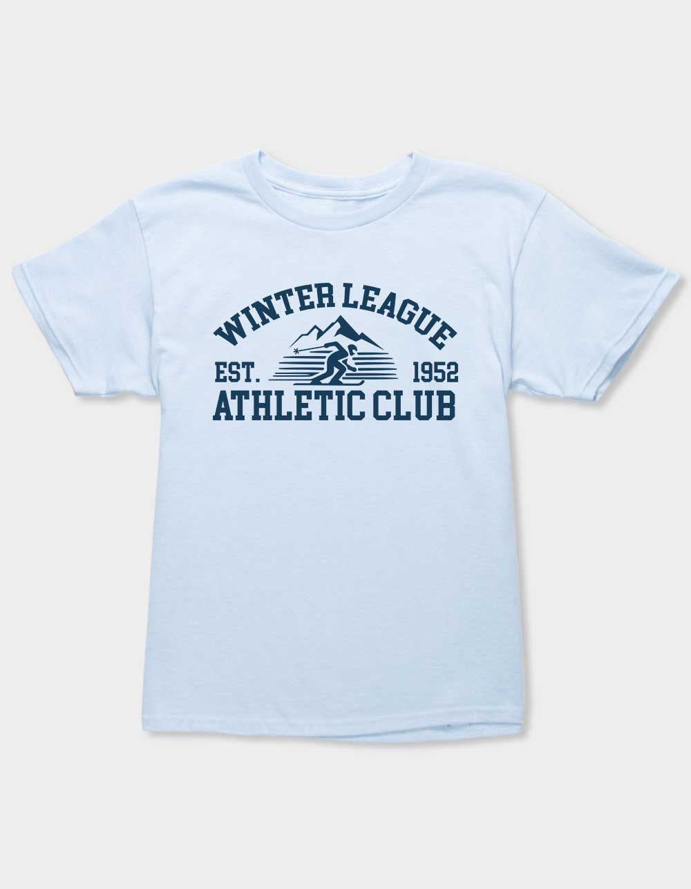 SKI Winter League Club Unisex Kids Tee - LIGHT BLUE