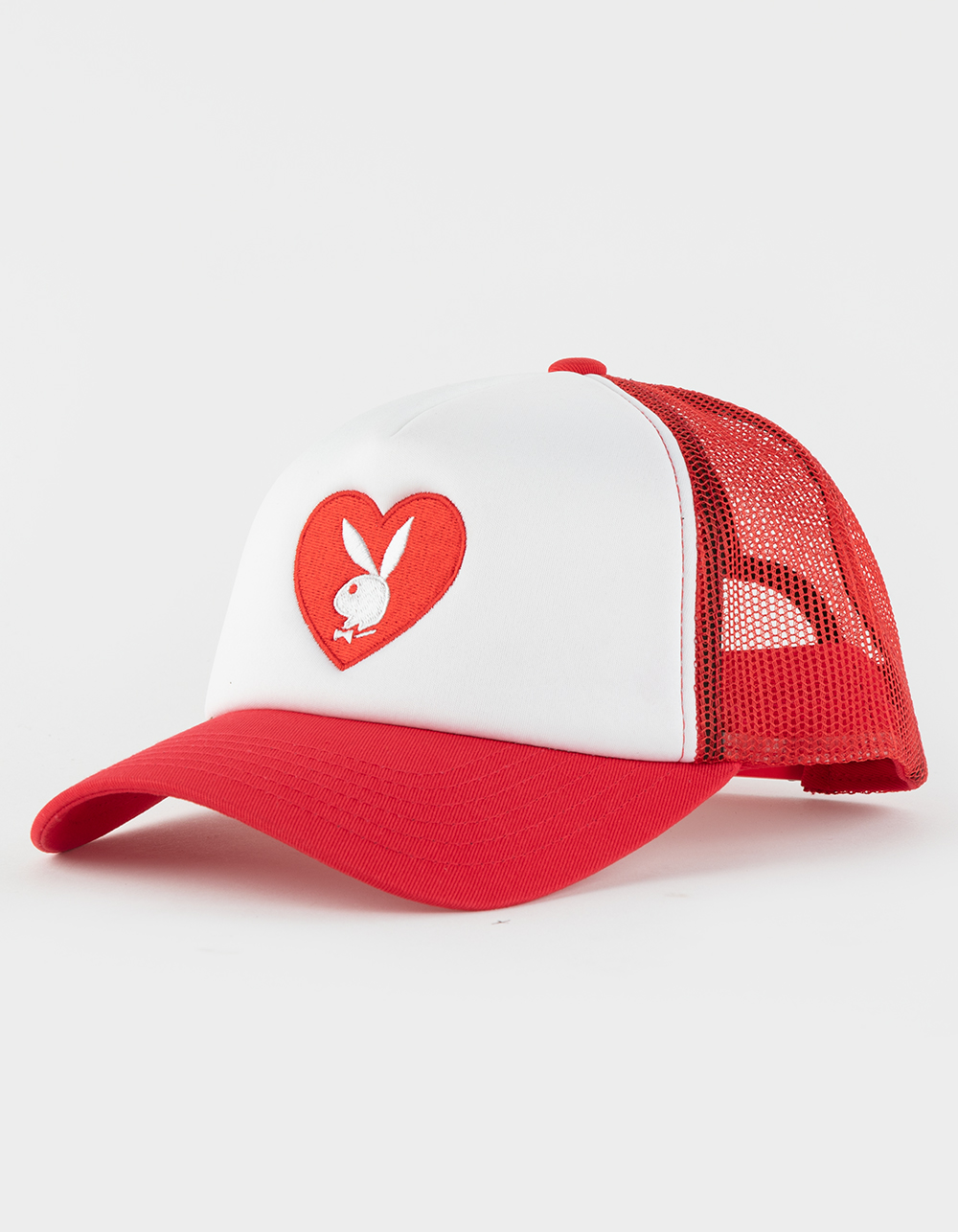 PLAYBOY Heart Mens Trucker Hat - RED